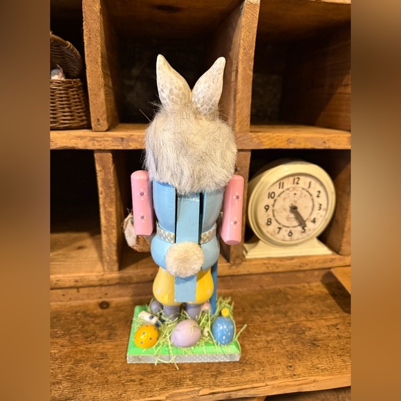 Vintage Inspired Whimsical Rabbit Nutcracker with Pastel Colors - Picture 9 of 15